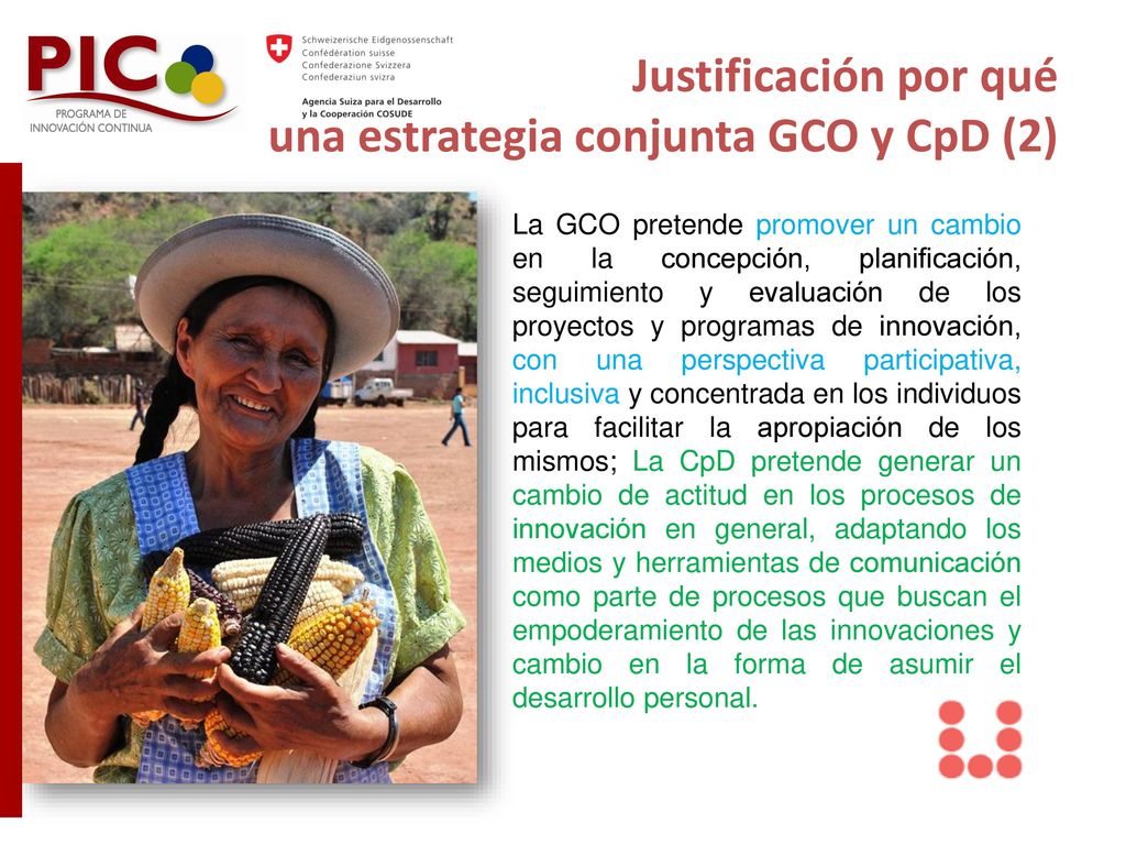 Justificación por qué una estrategia conjunta GCO y CpD (2)