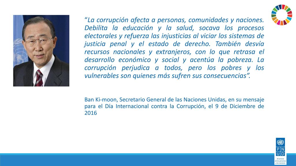La corrupción afecta a personas, comunidades y naciones