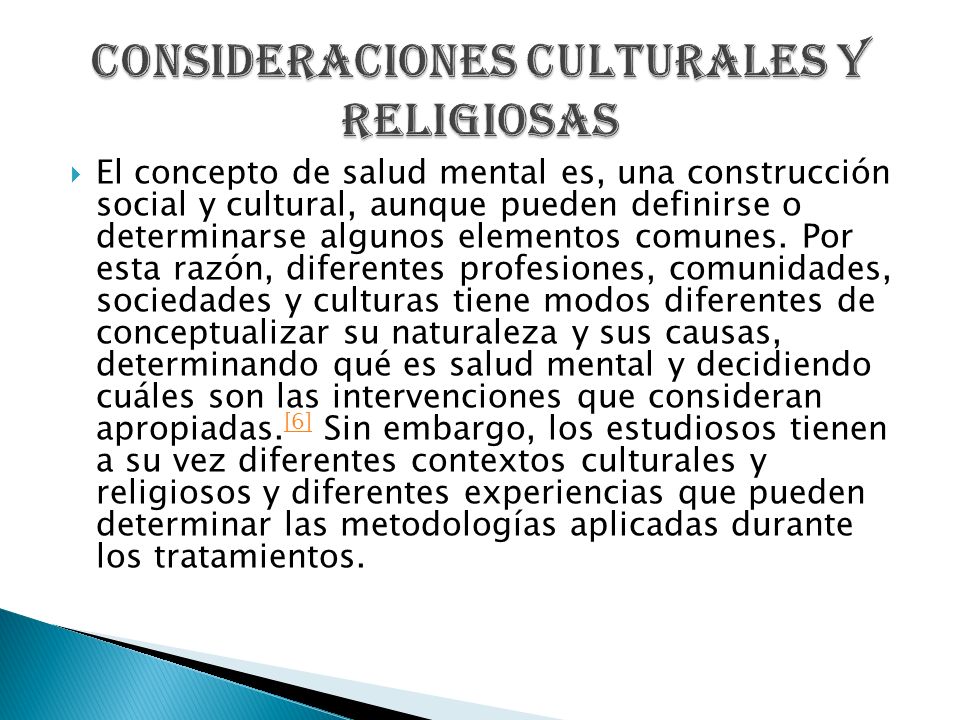 Consideraciones culturales y religiosas