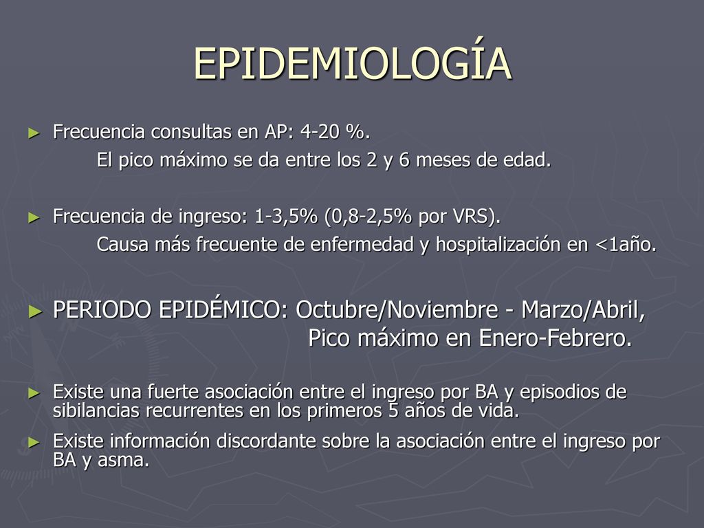 EPIDEMIOLOGÍA Frecuencia consultas en AP: 4-20 %. El pico máximo se da entre los 2 y 6 meses de edad.