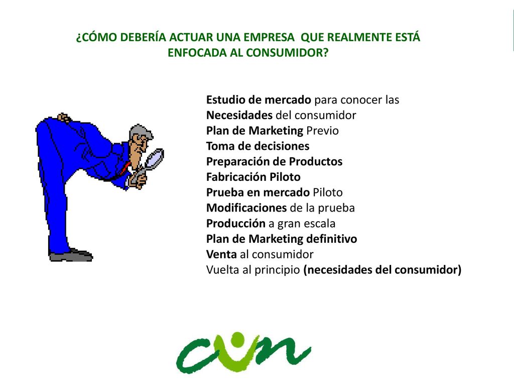 ¿CÓMO DEBERÍA ACTUAR UNA EMPRESA QUE REALMENTE ESTÁ ENFOCADA AL CONSUMIDOR