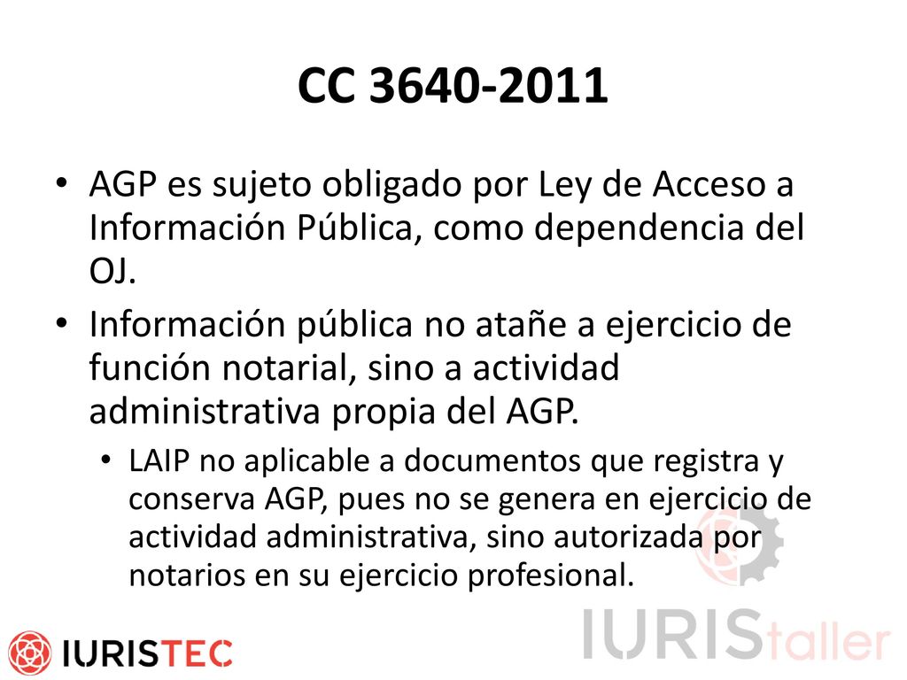 CC AGP es sujeto obligado por Ley de Acceso a Información Pública, como dependencia del OJ.