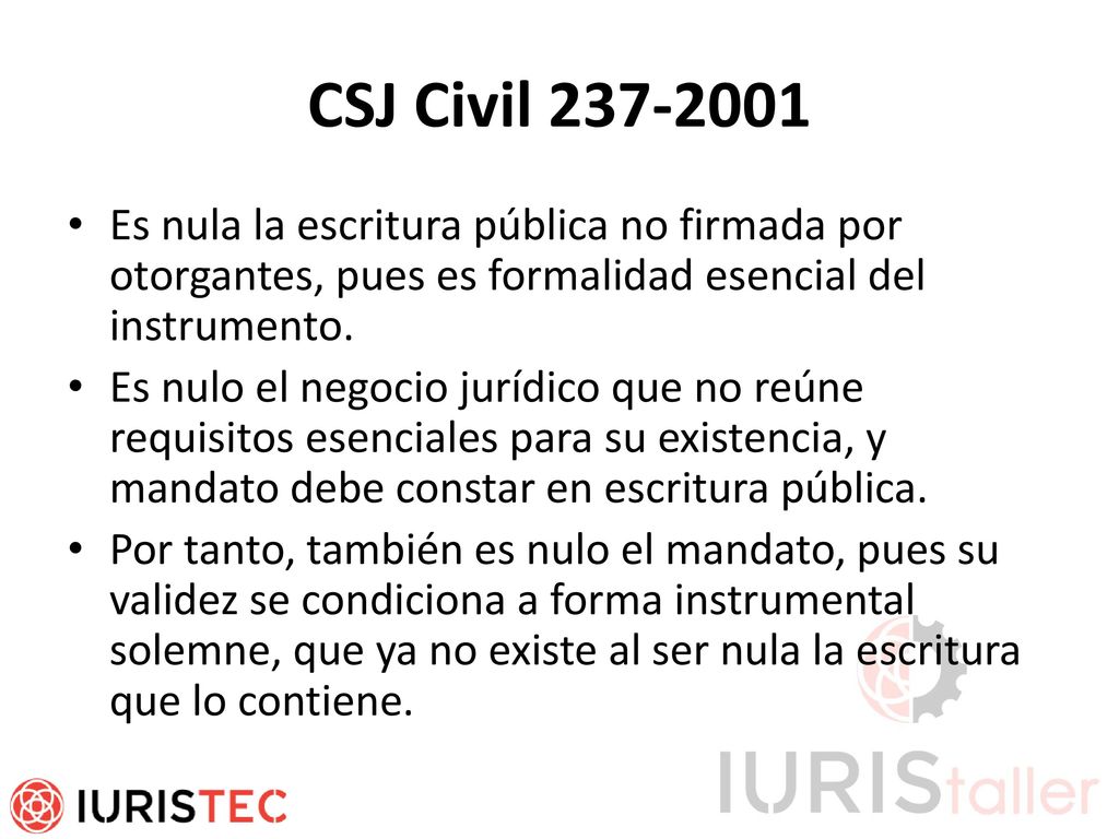 CSJ Civil Es nula la escritura pública no firmada por otorgantes, pues es formalidad esencial del instrumento.