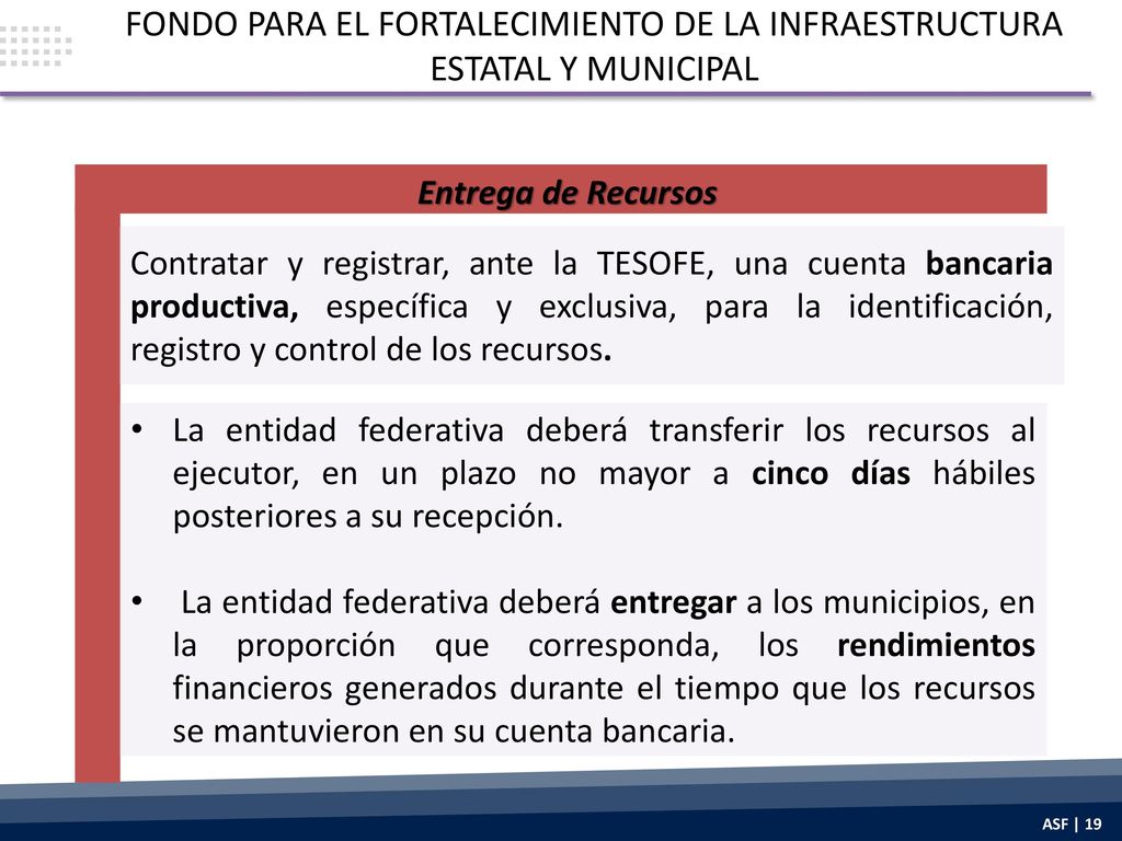 FONDO PARA EL FORTALECIMIENTO DE LA INFRAESTRUCTURA ESTATAL Y MUNICIPAL