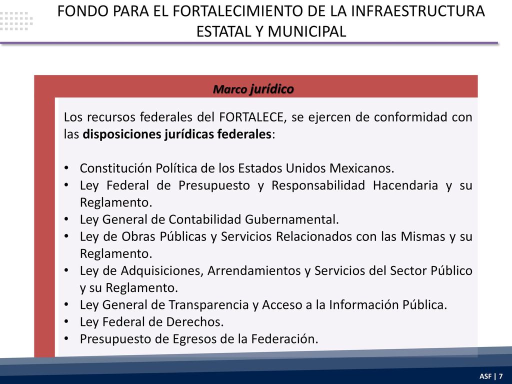 FONDO PARA EL FORTALECIMIENTO DE LA INFRAESTRUCTURA ESTATAL Y MUNICIPAL