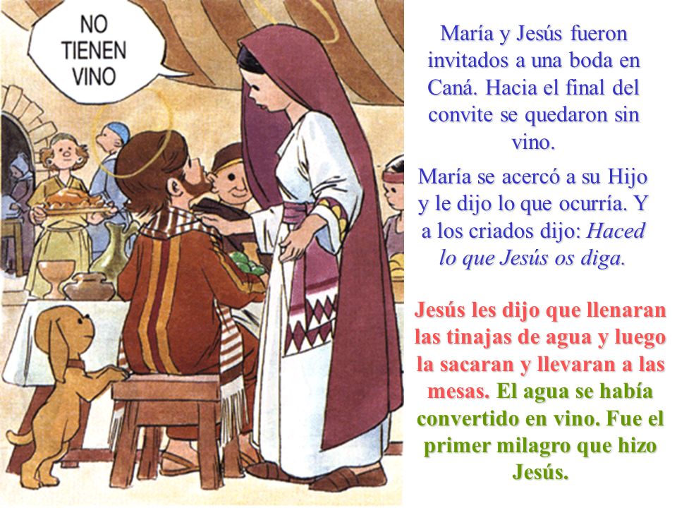 María y Jesús fueron invitados a una boda en Caná