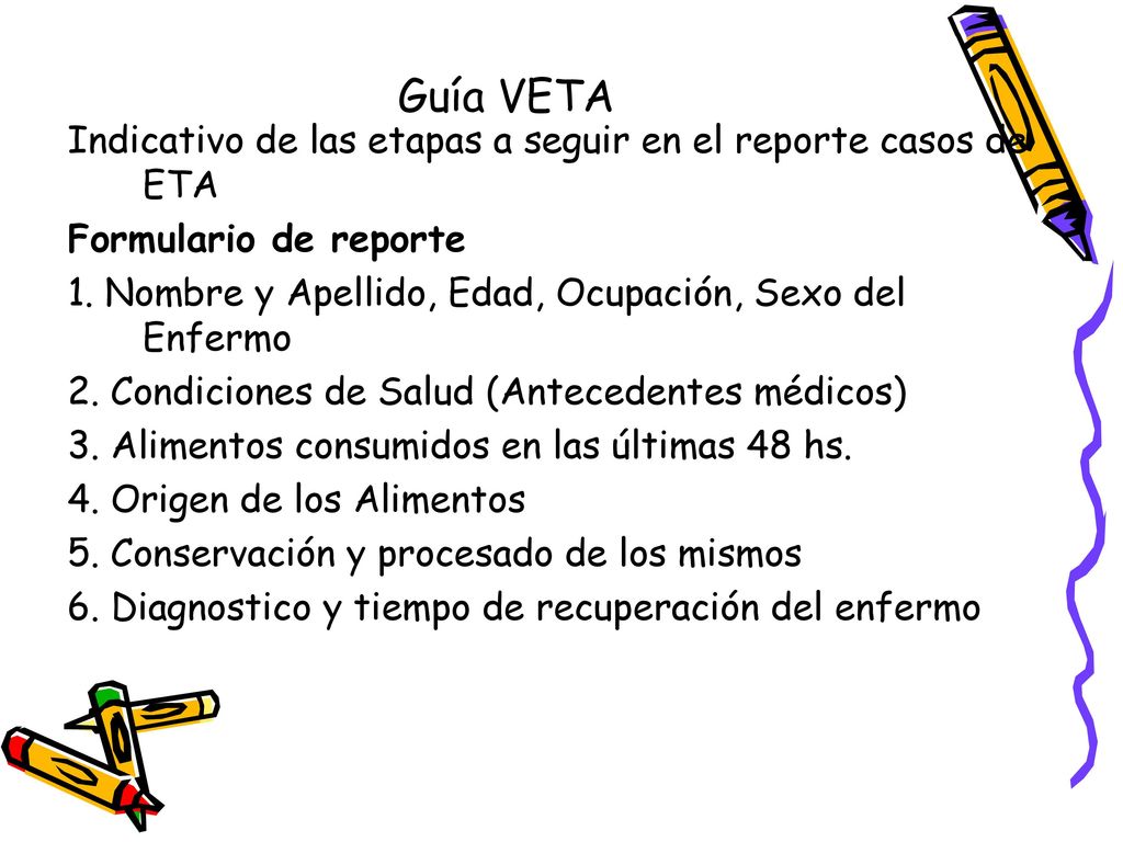 Guía VETA Indicativo de las etapas a seguir en el reporte casos de ETA
