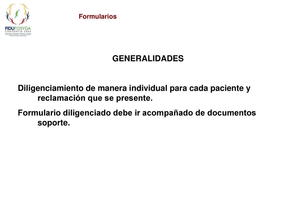 Formulario diligenciado debe ir acompañado de documentos soporte.