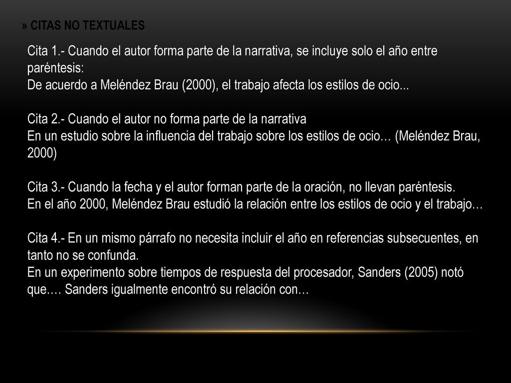 Cita 2.- Cuando el autor no forma parte de la narrativa