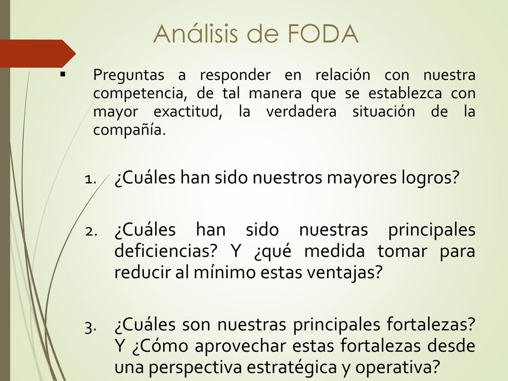 Análisis de FODA ¿Cuáles han sido nuestros mayores logros