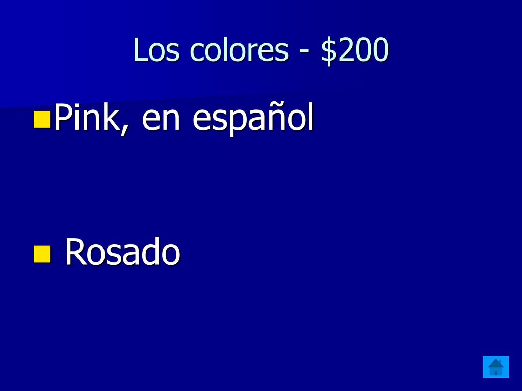 Los colores - $200 Pink, en español Rosado