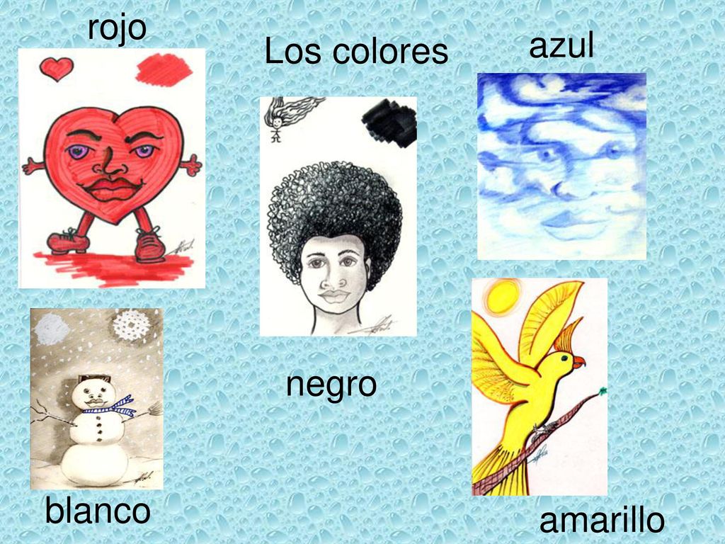 rojo azul Los colores negro blanco amarillo