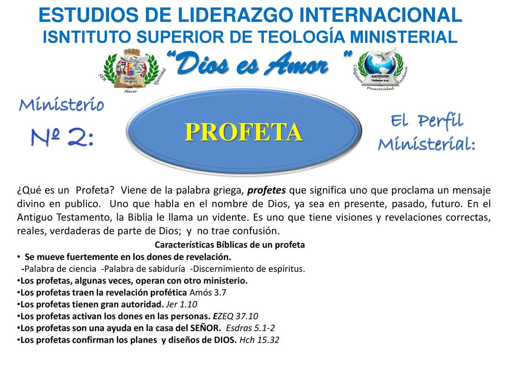 Dios es Amor Nº 2: PROFETA ESTUDIOS DE LIDERAZGO INTERNACIONAL