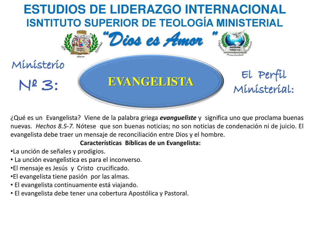 Dios es Amor Nº 3: ESTUDIOS DE LIDERAZGO INTERNACIONAL Ministerio