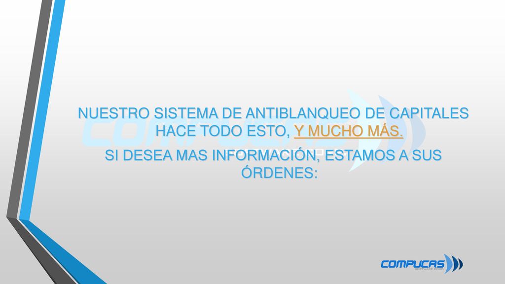 NUESTRO SISTEMA DE ANTIBLANQUEO DE CAPITALES HACE TODO ESTO, Y MUCHO MÁS.