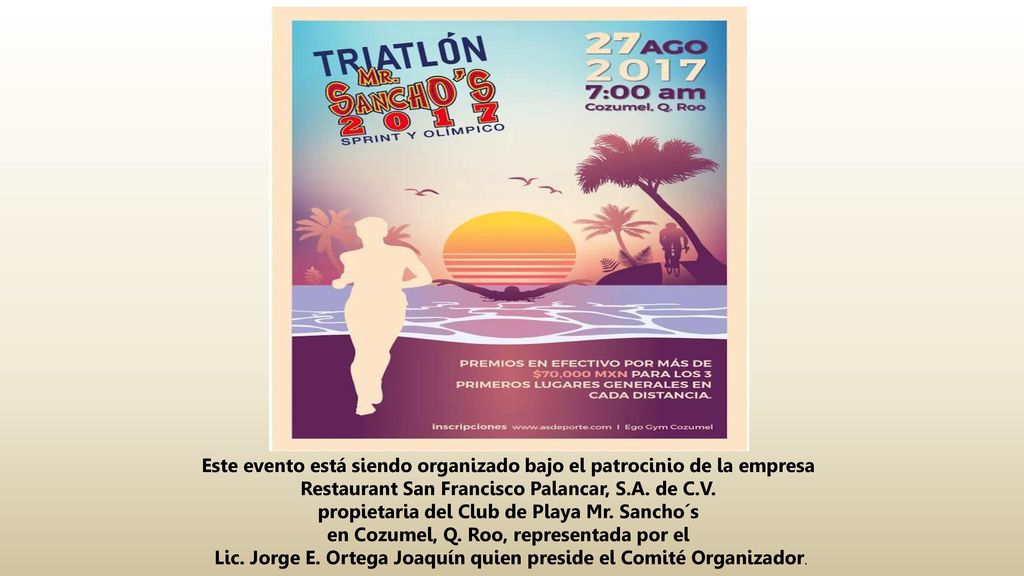 Este evento está siendo organizado bajo el patrocinio de la empresa
