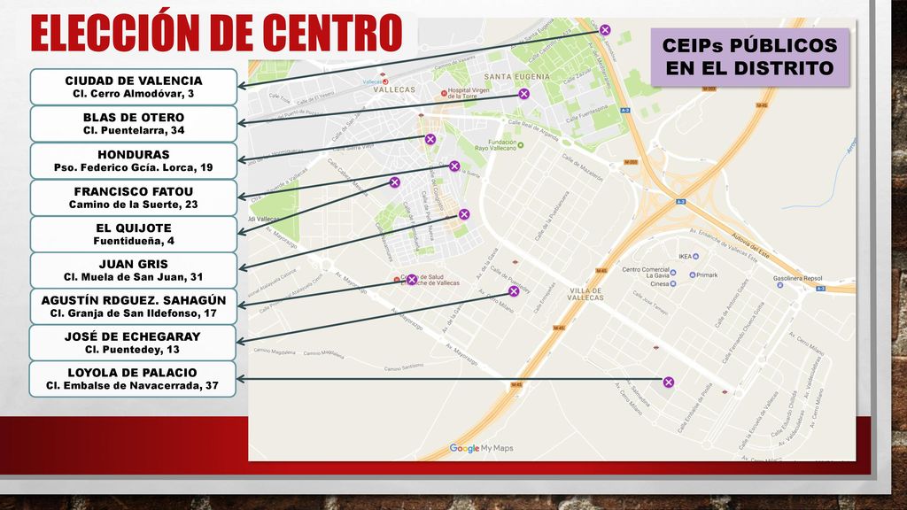 ELECCIÓN DE CENTRO CEIPs PÚBLICOS EN EL DISTRITO CIUDAD DE VALENCIA