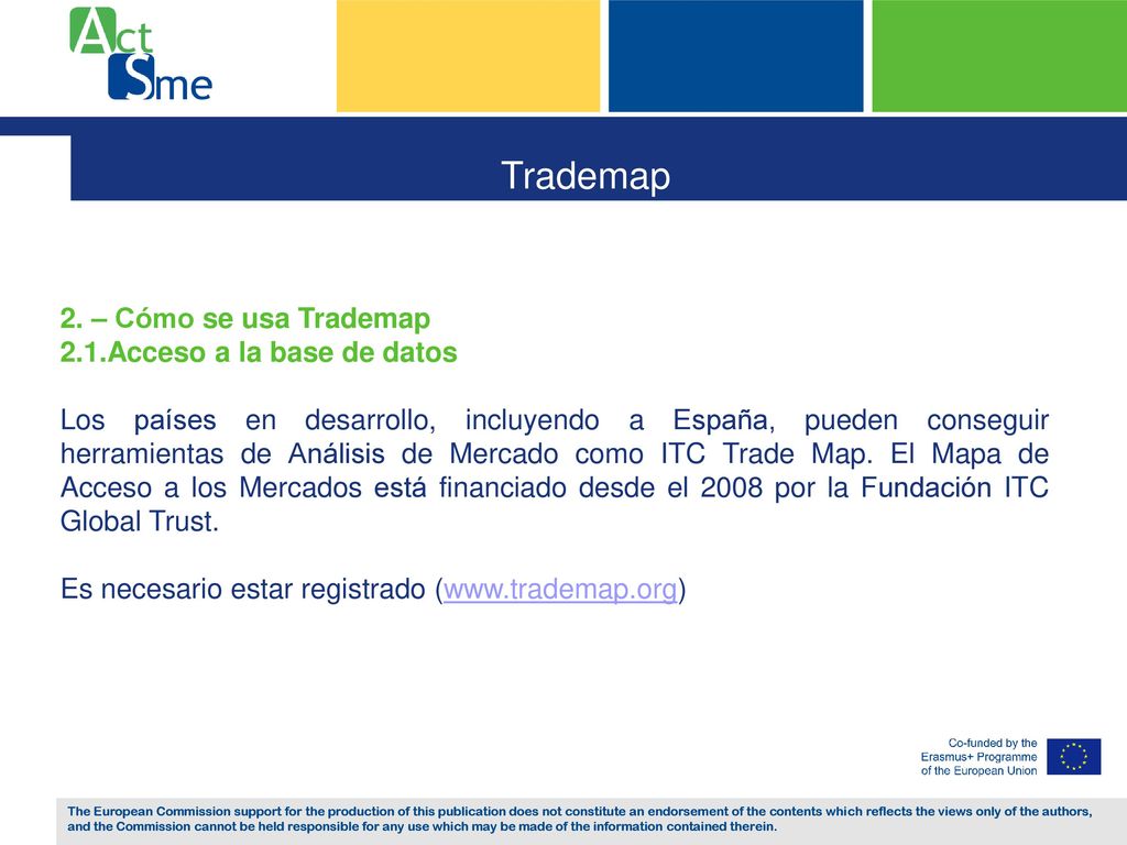 Trademap 2. – Cómo se usa Trademap 2.1.Acceso a la base de datos