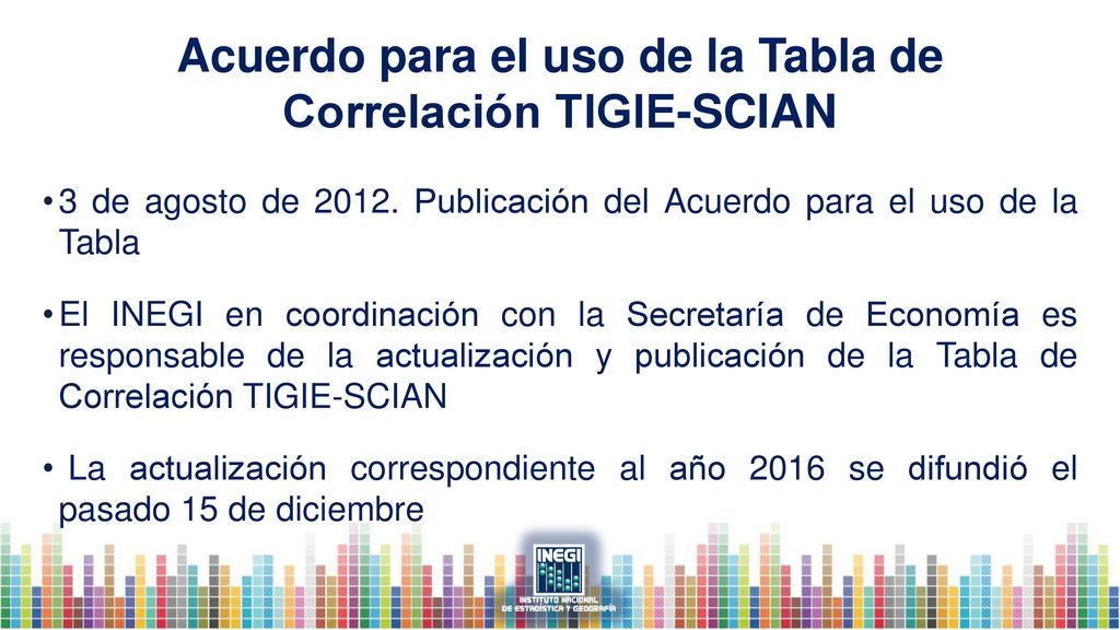 Acuerdo para el uso de la Tabla de Correlación TIGIE-SCIAN