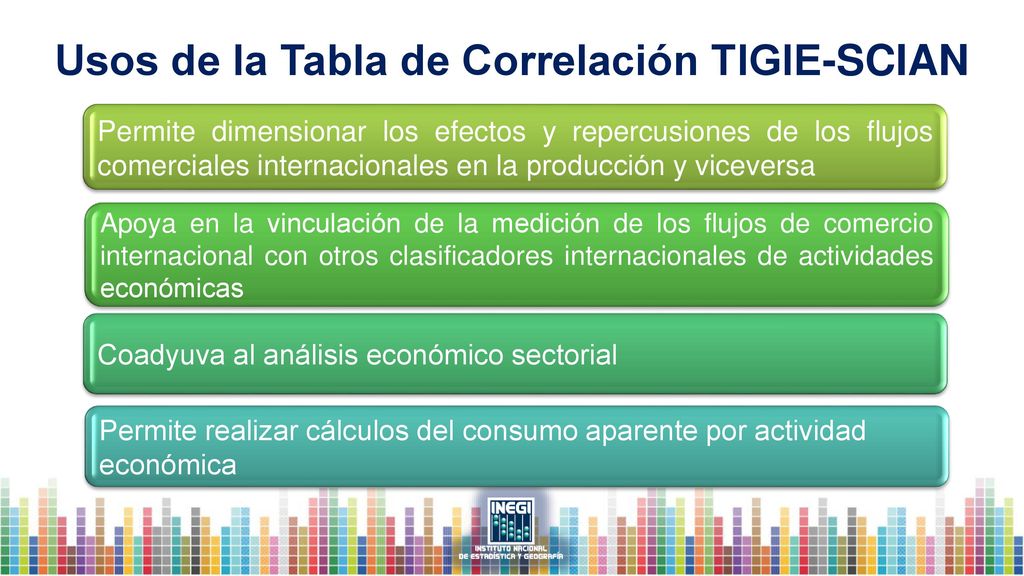 Usos de la Tabla de Correlación TIGIE-SCIAN