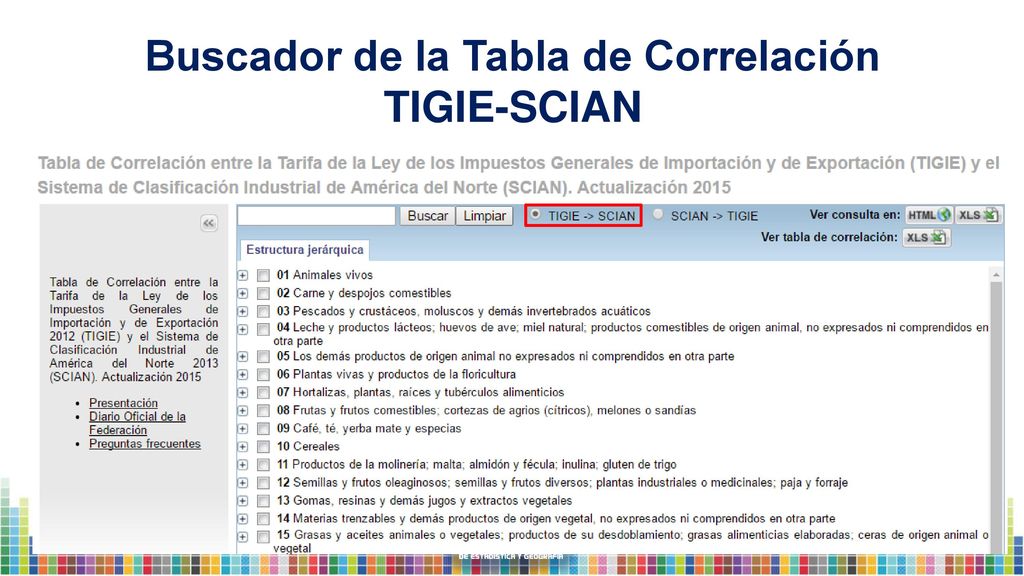 Buscador de la Tabla de Correlación