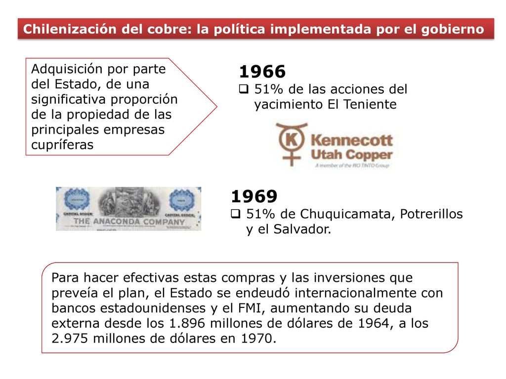 Chilenización del cobre: la política implementada por el gobierno