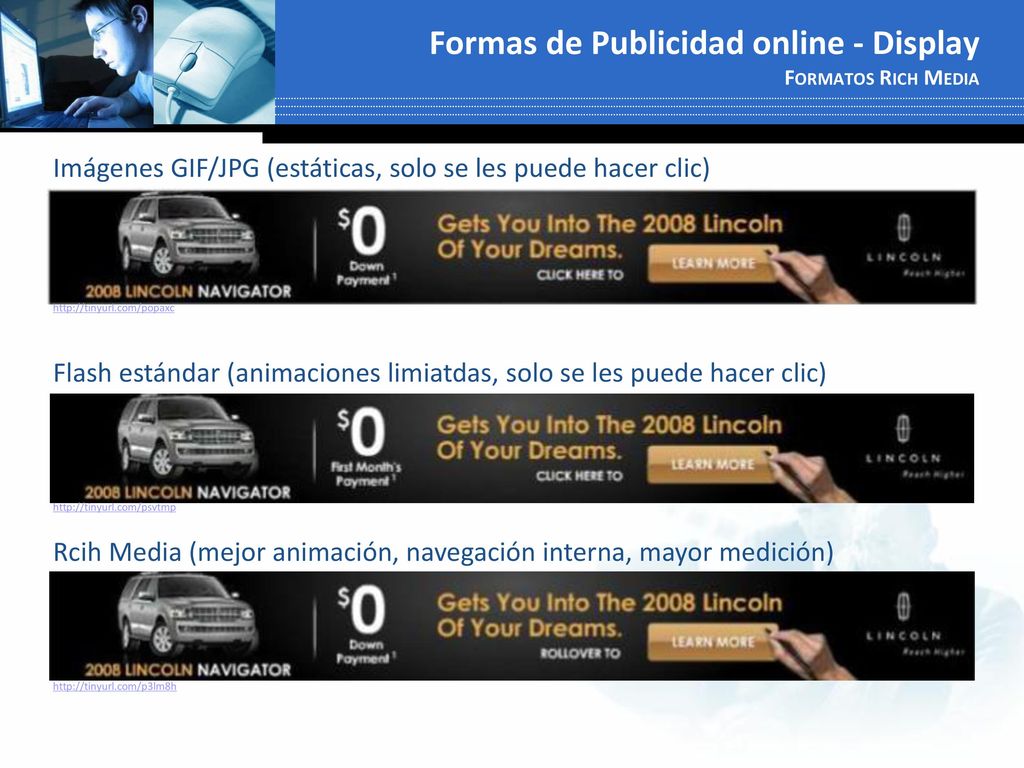 Formas de Publicidad online - Display Formatos Rich Media