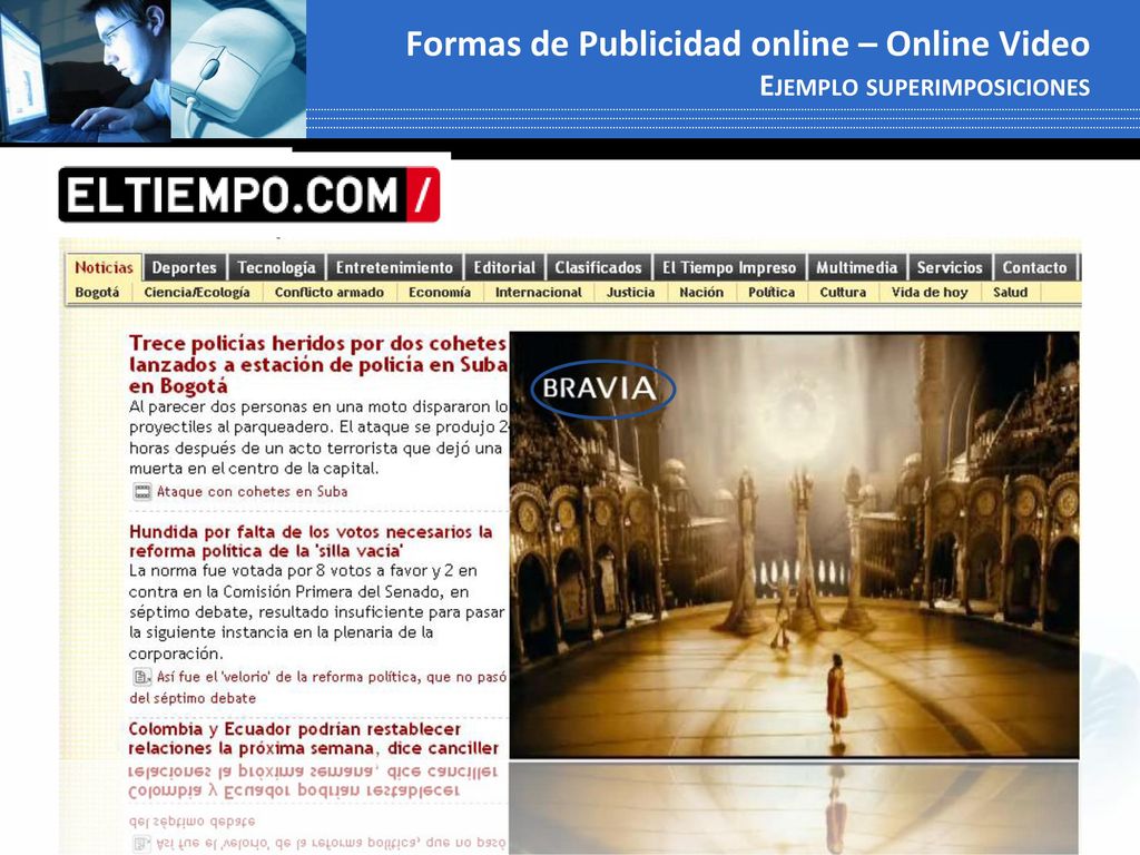 Formas de Publicidad online – Online Video Ejemplo superimposiciones
