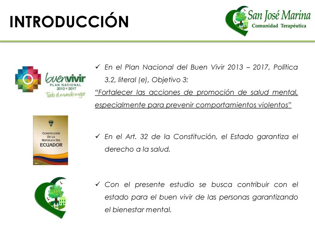 INTRODUCCIÓN En el Plan Nacional del Buen Vivir 2013 – 2017, Política 3.2, literal (e), Objetivo 3: