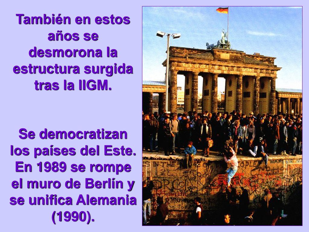 También en estos años se desmorona la estructura surgida tras la IIGM.