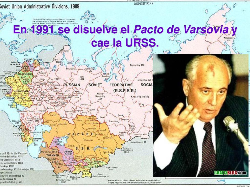 En 1991 se disuelve el Pacto de Varsovia y cae la URSS.