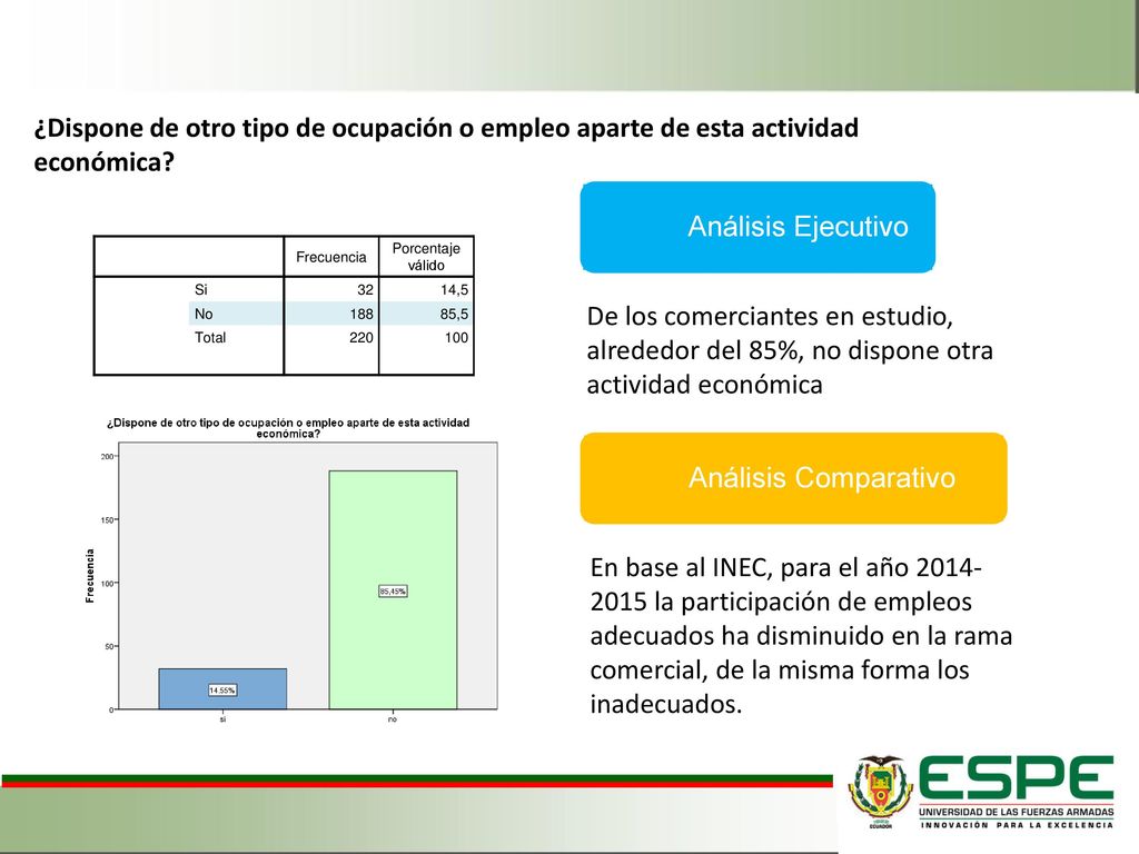 ¿Dispone de otro tipo de ocupación o empleo aparte de esta actividad económica
