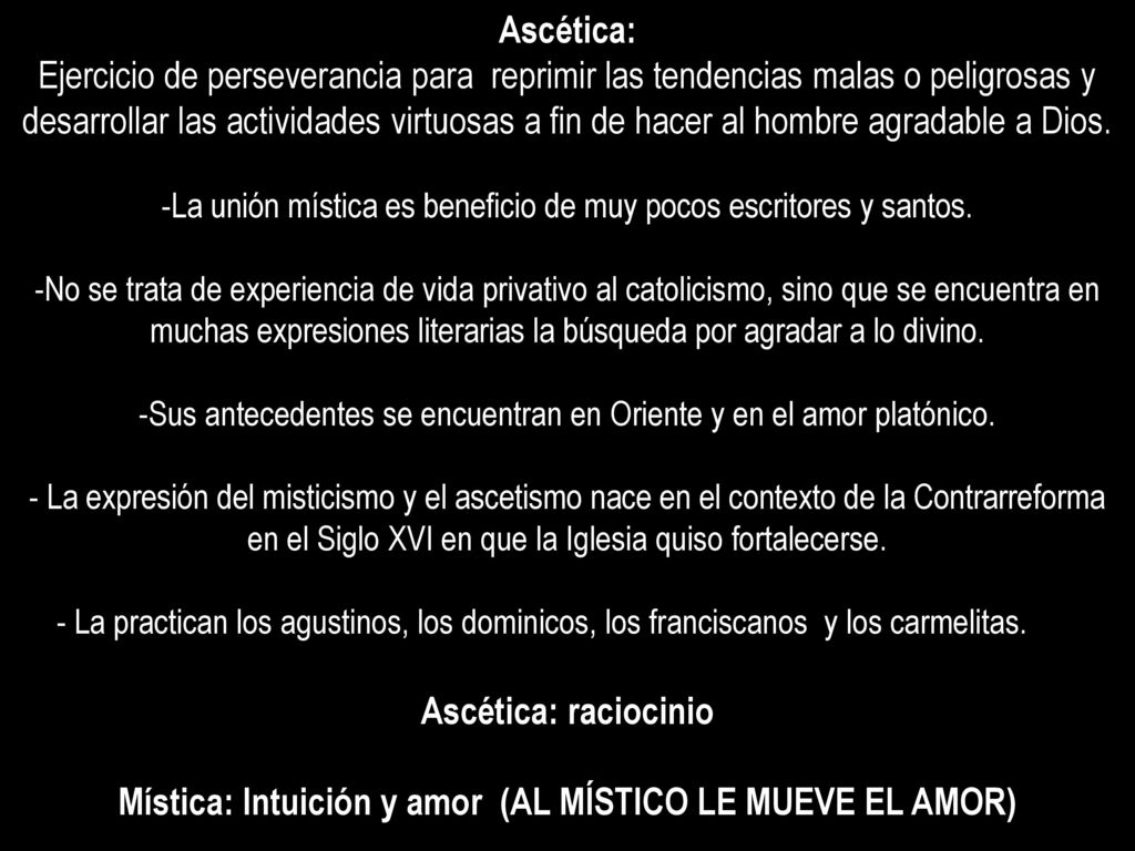 Mística: Intuición y amor (AL MÍSTICO LE MUEVE EL AMOR)