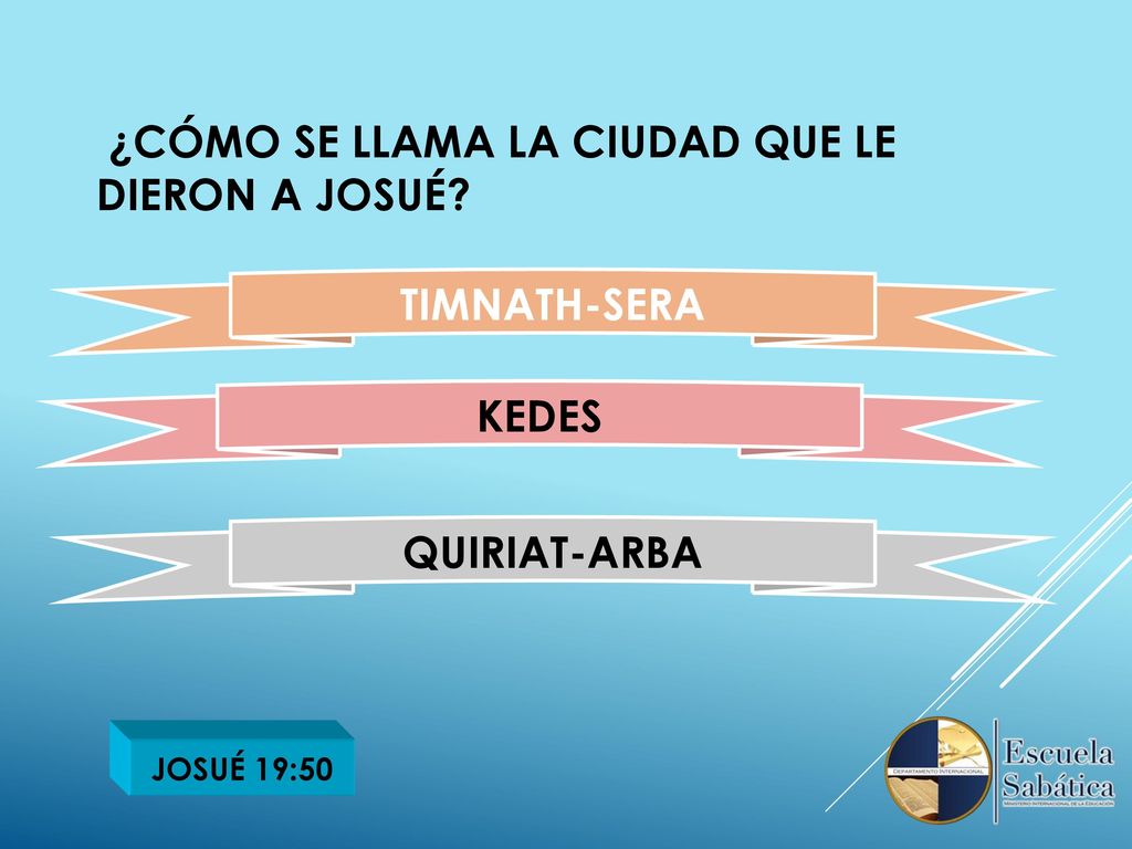 ¿CÓMO SE LLAMA LA CIUDAD QUE LE DIERON A JOSUÉ