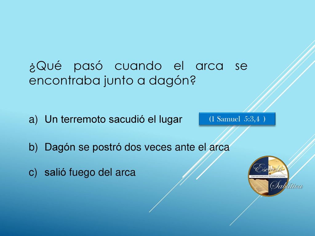 ¿Qué pasó cuando el arca se encontraba junto a dagón