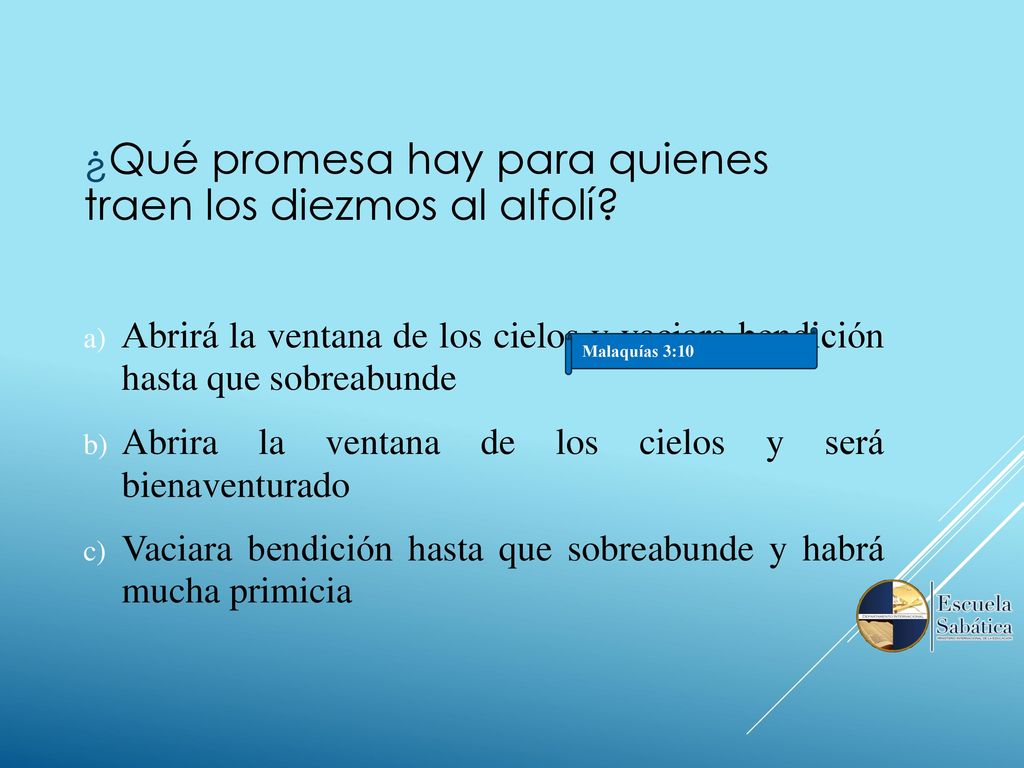 ¿Qué promesa hay para quienes traen los diezmos al alfolí