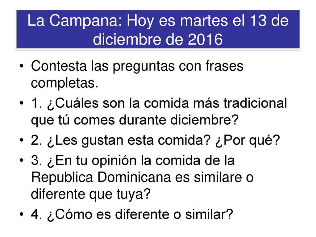 La Campana: Hoy es martes el 13 de diciembre de 2016