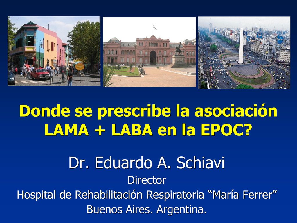 Donde se prescribe la asociación LAMA + LABA en la EPOC