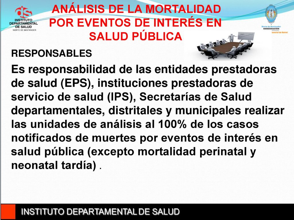 ANÁLISIS DE LA MORTALIDAD POR EVENTOS DE INTERÉS EN SALUD PÚBLICA