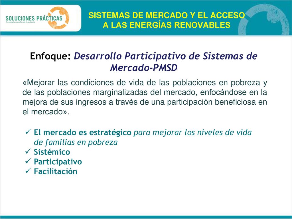 SISTEMAS DE MERCADO Y EL ACCESO A LAS ENERGÍAS RENOVABLES