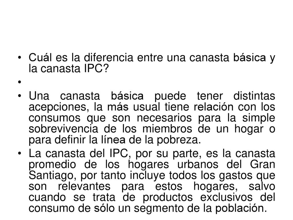 Cuál es la diferencia entre una canasta básica y la canasta IPC