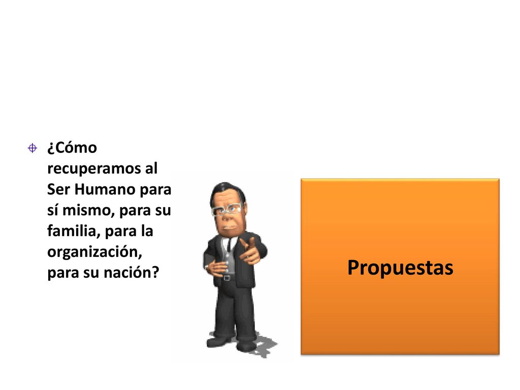 ¿Cómo recuperamos al Ser Humano para sí mismo, para su familia, para la organización, para su nación