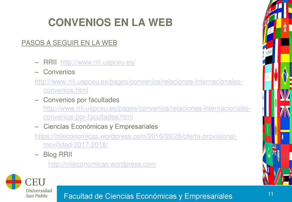 CONVENIOS EN LA WEB PASOS A SEGUIR EN LA WEB