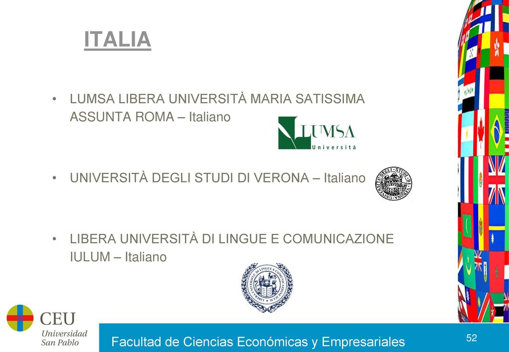 ITALIA LUMSA LIBERA UNIVERSITÀ MARIA SATISSIMA ASSUNTA ROMA – Italiano