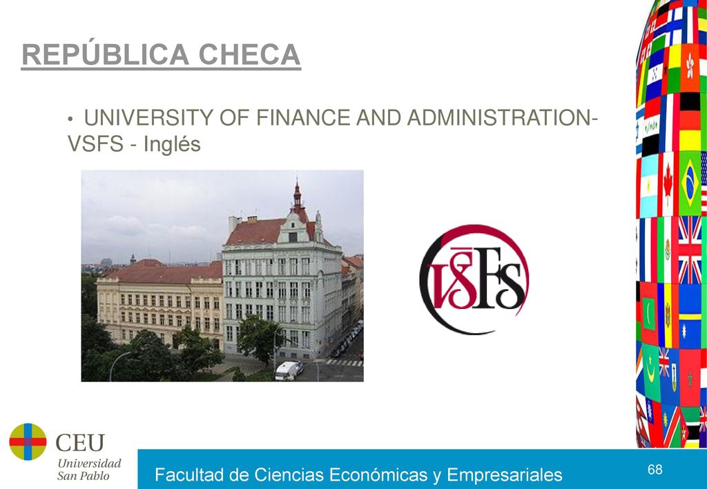 REPÚBLICA CHECA UNIVERSITY OF FINANCE AND ADMINISTRATION- VSFS - Inglés