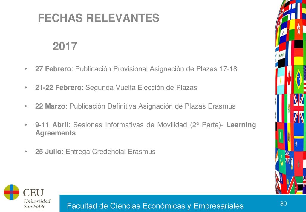 FECHAS RELEVANTES Febrero: Publicación Provisional Asignación de Plazas Febrero: Segunda Vuelta Elección de Plazas.
