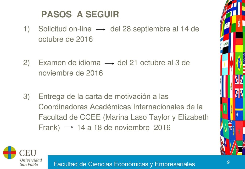 PASOS A SEGUIR Solicitud on-line del 28 septiembre al 14 de octubre de