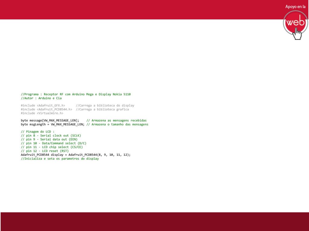 //Programa : Receptor RF com Arduino Mega e Display Nokia 5110