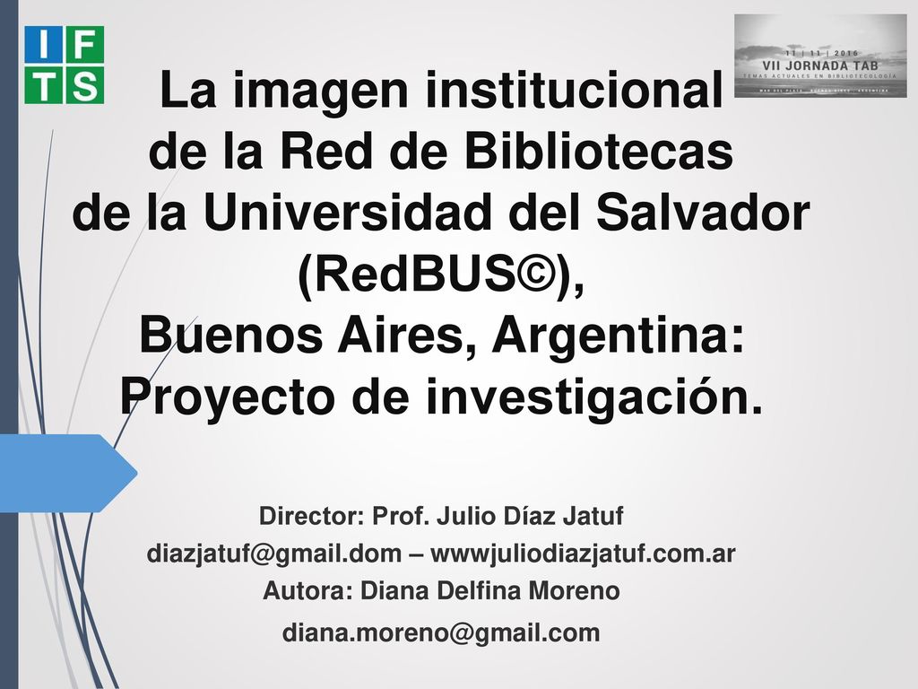 La imagen institucional de la Red de Bibliotecas de la Universidad del Salvador (RedBUS©), Buenos Aires, Argentina: Proyecto de investigación.