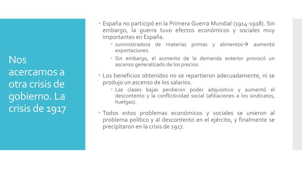 Nos acercamos a otra crisis de gobierno. La crisis de 1917